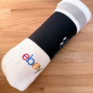 NEW Slowtide Fleece Blanket White & Grey Crosby feat. eBay